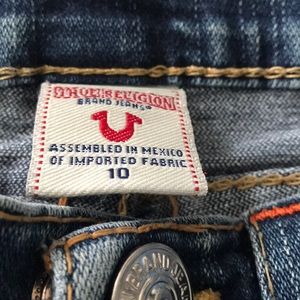true religion size 10 jeans skinny